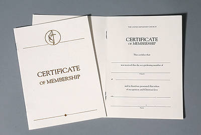 United Methodist Certificates of Membership Without Service (Pkg of 3)