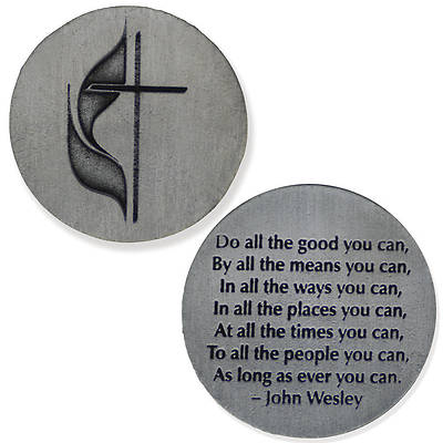 Cross & Flame John Wesley Pocket Coin