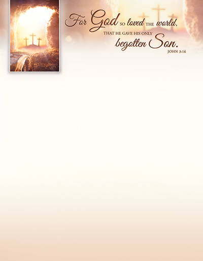 Picture of Easter For God so Loved the World Letterhead