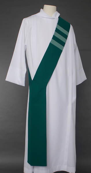 Picture of Trinity Stripe Deacon Stole - Green