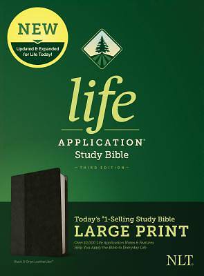 NLT Life Application Study Bible, Third Edition, Large Print (Leatherlike, Black/Onyx)