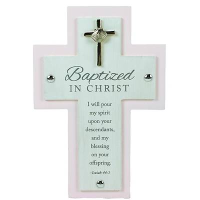 Cross Baptized in Christ Pink