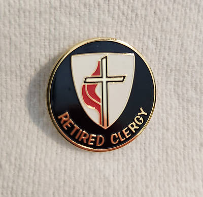 United Methodist Gold-Plated Bronze Retired Clergy Pin