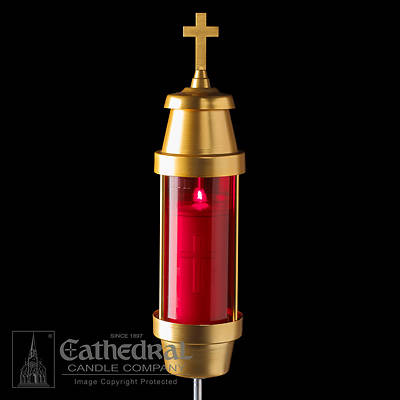 Cathedral Center Spike Ruby Memorial Light Fixture