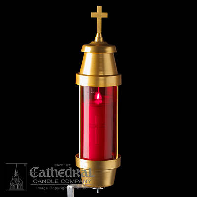 Cathedral Offset Spike Ruby Memorial Light Fixture