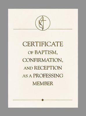 United Methodist Covenant I Baptism, Confirmation & Reception Certificates (Pkg of 3)