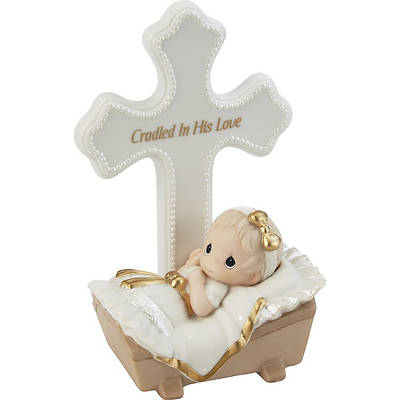 Figurine - Cradled In His Love Cross - Girl