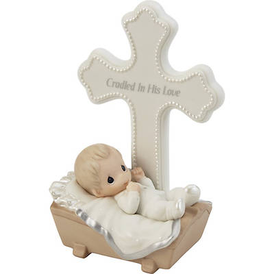Figurine - Cradled In His Love Cross - Boy