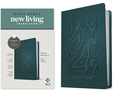 NLT Thinline Reference Bible, Filament Enabled Edition (Red Letter, Leatherlike, Teal Blue)