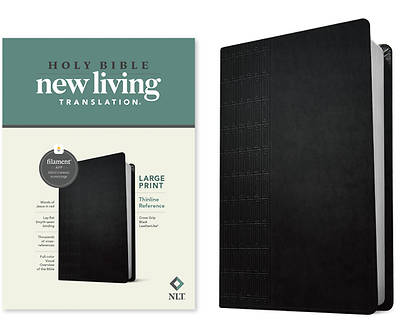 NLT Large Print Thinline Reference Bible, Filament Enabled Edition (Red Letter, Leatherlike, Black)
