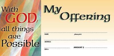 With God All Things Are Possible Offering Envelope