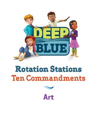 Picture of Deep Blue Rotation Stations Ten Commandments