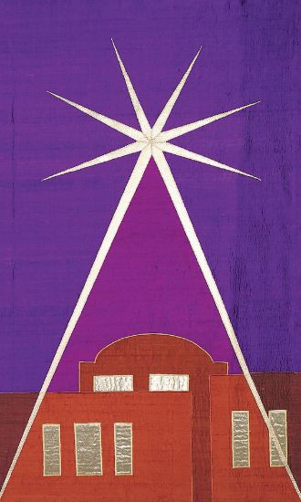 Picture of Bethlehem Magenta Dupioni Pulpit Parament