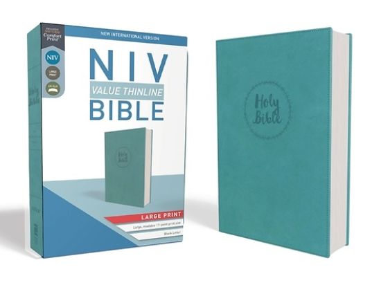 Picture of NIV, Value Thinline Bible, Large Print, Imitation Leather, Blue