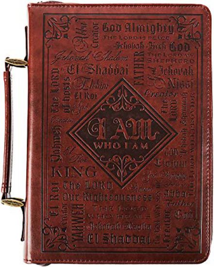 Picture of Bible Cover Lux-Leather Names Medium