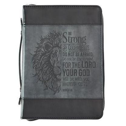 Picture of Be Strong Bible Cover Medium Luxleather Joshua 1:9