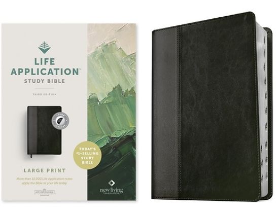 Picture of NLT Life Application Study Bible, Third Edition, Large Print (Leatherlike, Black/Onyx, Indexed)