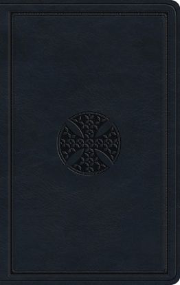 Picture of ESV Large Print Value Thinline Bible (Trutone, Navy, Mosaic Cross Design)