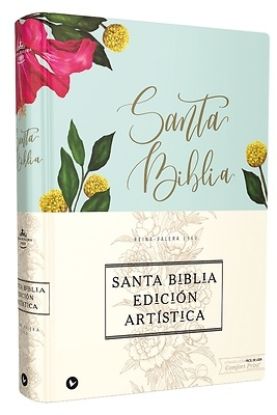 Picture of Reina Valera 1960 Santa Biblia Edición Artística, Tapa Dura/Tela, Floral, Canto Con Diseño, Letra Roja