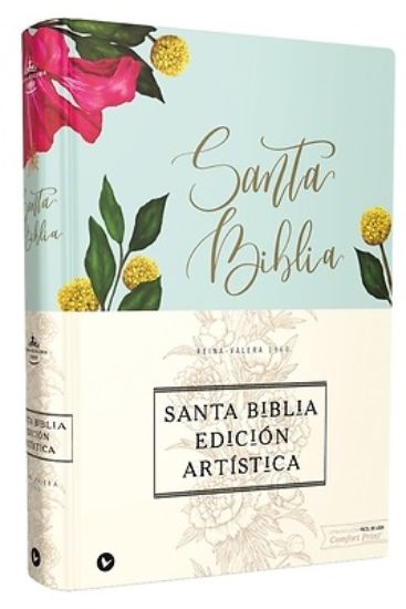 Picture of Reina Valera 1960 Santa Biblia Edición Artística, Tapa Dura/Tela, Floral, Canto Con Diseño, Letra Roja