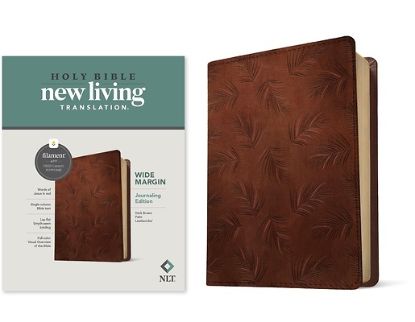 Picture of NLT Wide Margin Bible, Filament Enabled Edition (Red Letter, Leatherlike, Dark Brown Palm)