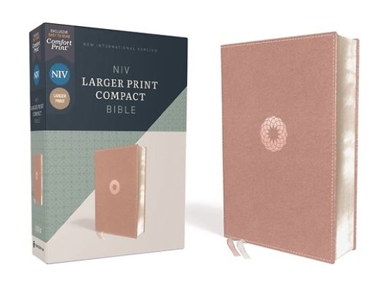 Picture of Niv, Larger Print Compact Bible, Leathersoft, Pink, Red Letter, Comfort Print