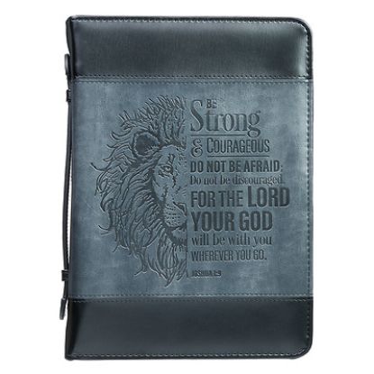 Picture of Bible Cover Faux Leather Be Strong Joshua 1