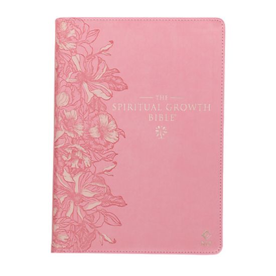 Picture of The Spiritual Growth Bible, Study Bible, NLT - New Living Translation Holy Bible, Faux Leather, Pink