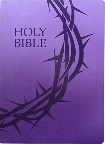 Picture of Kjver Holy Bible, Crown of Thorns Design, Large Print, Royal Purple Ultrasoft