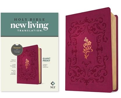 Picture of NLT Giant Print Bible, Filament-Enabled Edition (Leatherlike, Cranberry Flourish, Red Letter)