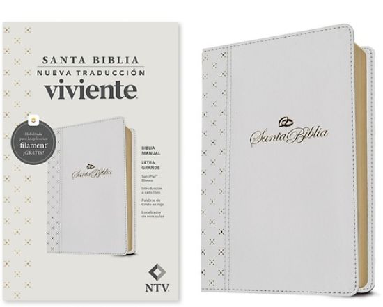 Picture of Biblia Manual Ntv, Letra Grande Con Filament (Sentipiel, Blanco, Letra Roja)