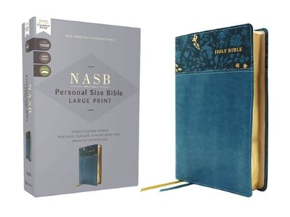 Picture of Nasb, Personal Size Bible, Large Print, Leathersoft, Teal, Red Letter, 1995 Text, Comfort Print