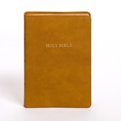 Picture of KJV Personal Size Giant Print Bible, Camel Suedesoft Leathertouch