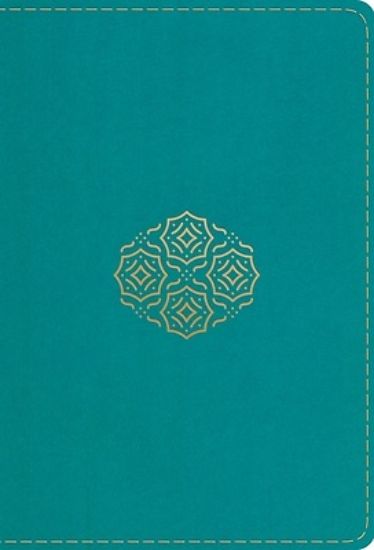 Picture of ESV Large Print Compact Bible, Red Letter (Trutone, Teal, Bouquet Design)