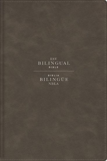 Picture of Esv/Nbla, Bilingual Bible, Leathersoft, Grey/ Esv/Nbla, Biblia Bilingüe, Leathersoft, Gris