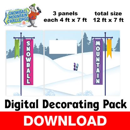 Picture of VBS 2026 Snowball Mountain Challenge Digital Wall Art & Puppet Stage
