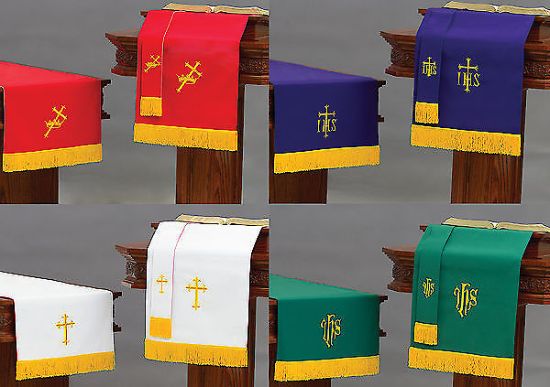 Picture of Embroidered Reversible Red/White, Purple/Green Six-Piece Parament Set XL XL