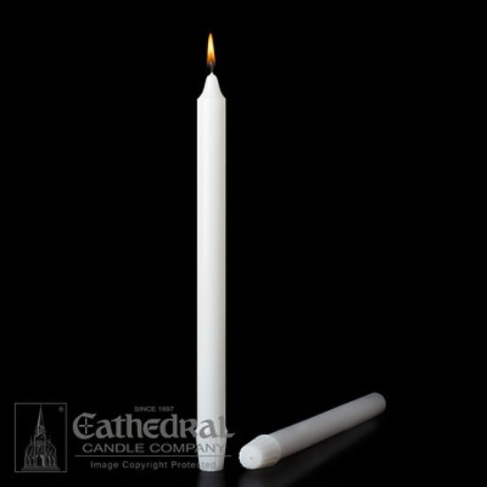 Picture of Stearic Altar Candles Cathedral 8 1/4 x 25/32 Pack of 36 Self-fitting
