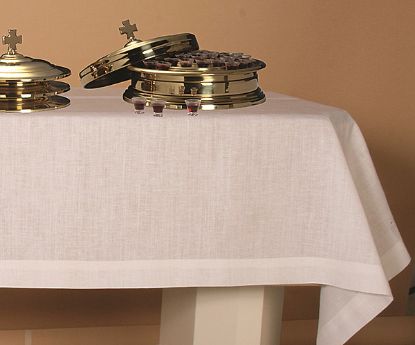 Picture of Linen-Look Plain  Table Cover  50x86