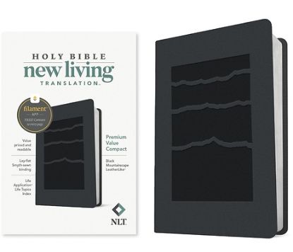Picture of NLT Premium Value Compact Bible, Filament Enabled Edition (Leatherlike, Black Mountainscape)