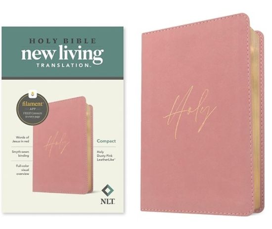 Picture of NLT Compact Bible, Filament-Enabled Edition (Leatherlike, Holy Dusty Pink, Red Letter)