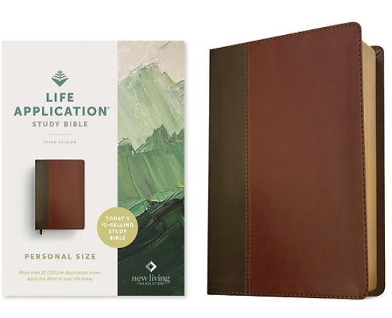 Picture of NLT Life Application Study Bible, Third Edition, Personal Size (Leatherlike, Brown/Mahogany, Red Letter)