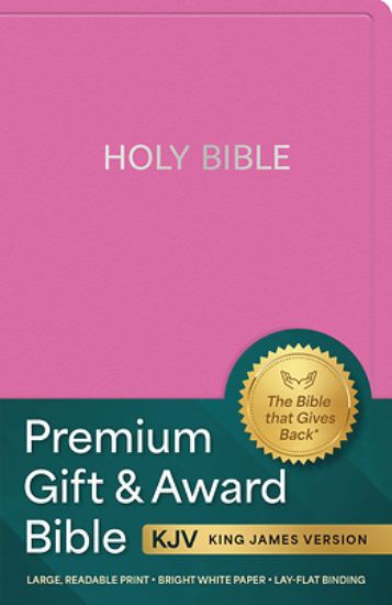Picture of KJV Holy Bible Premium Gift and Award Bible, Pink Imitation Leather