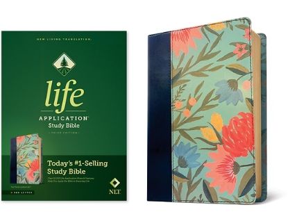 Picture of NLT Life Application Study Bible, Third Edition (Red Letter, Leatherlike, Teal Floral)