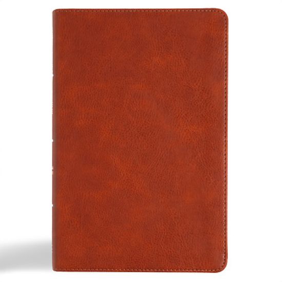 Picture of CSB Large Print Personal Size Reference Bible, Digital Study Edition, Burnt Sienna Leathertouch