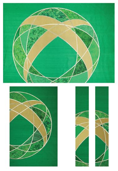 Picture of For God So Loved the World Kelly Dupioni 3-Piece Parament Set