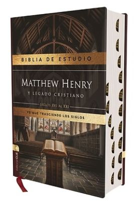 Picture of Rvr, Biblia de Estudio Matthew Henry Y Legado Cristiano, Tapa Dura, Interior a DOS Colores, Con Índice, Comfort Print