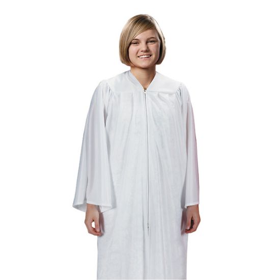 Picture of Murphy White Confirmation Robe - Junior