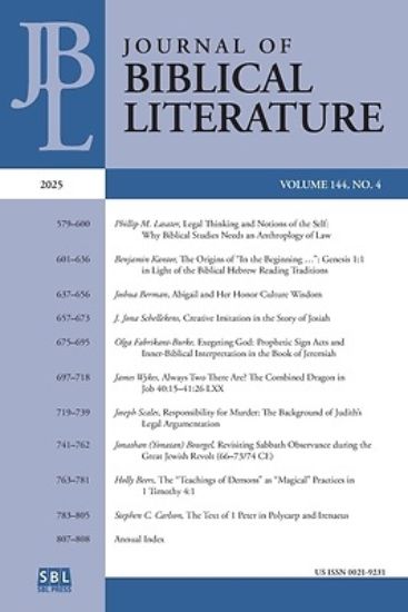 Picture of Journal of Biblical Literature 144.4 (2025)