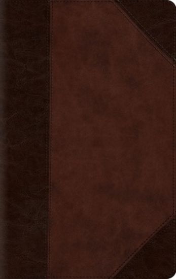 Picture of ESV Large Print Compact Bible, Red Letter (Trutone, Brown/Walnut, Portfolio Design)